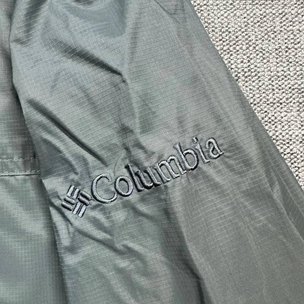 Columbia Rain Jacket Mens L Gray  Hooded Ripstop Parka Windbreaker